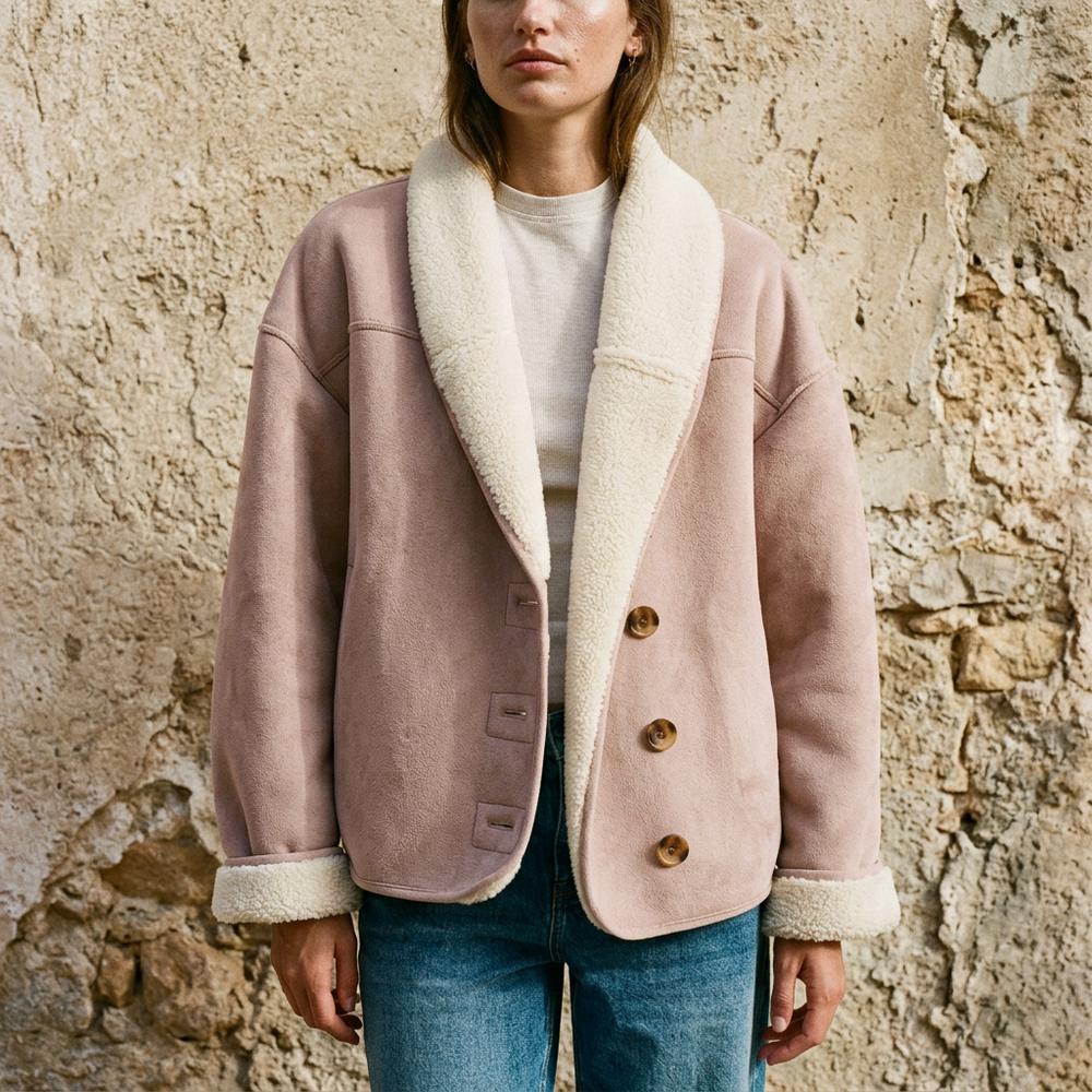 Allsaints Leather - Rilin | Shearling-Lined Faux Suede Jacket Women