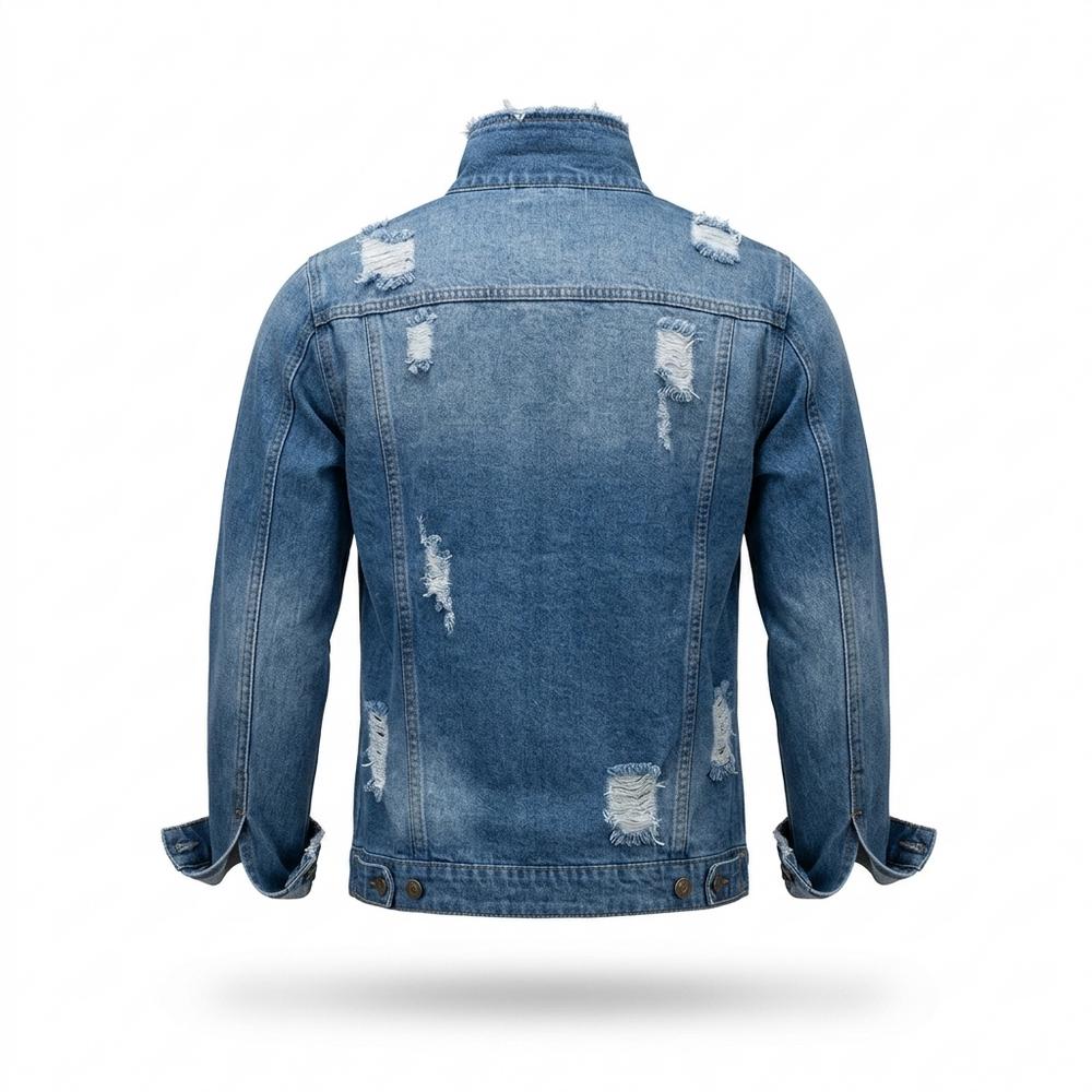 Allsaints Leather - Razan | Distressed Button-Front Denim Jacket Men