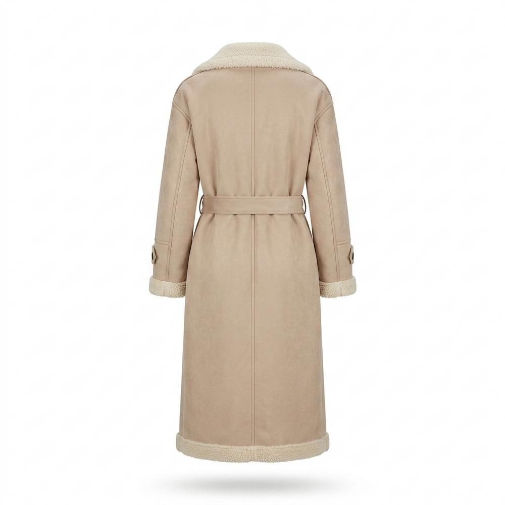 Allsaints Leather - Tidan | Double-Breasted Shearling-Lined Coat Women