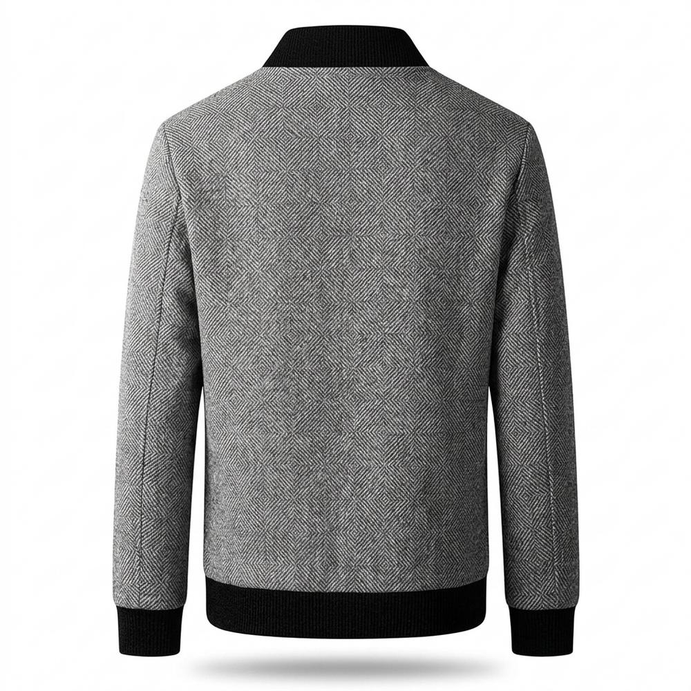 Allsaints Leather - Alvar | Textured Ribbed-Trim Jacket Men