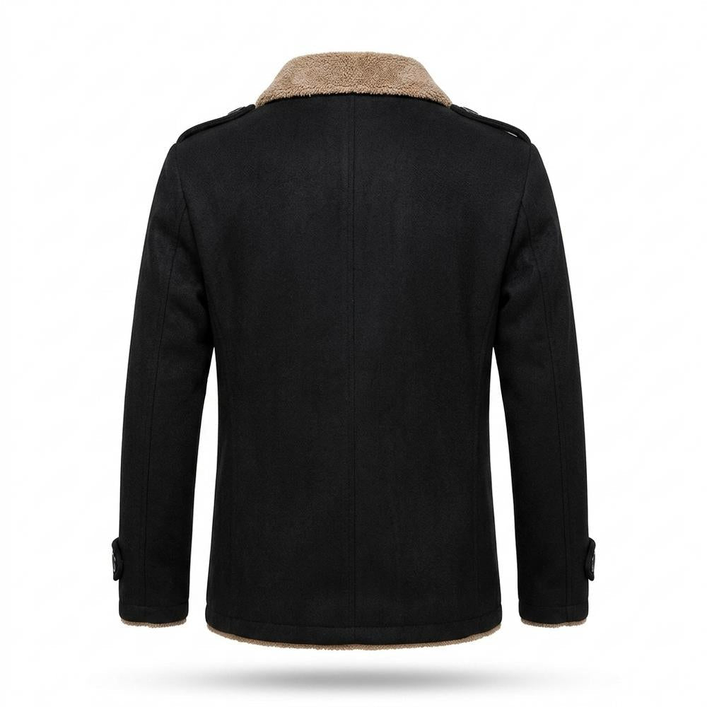 Allsaints Leather - Vemak | Shearling-Lined Single-Breasted Coat Men