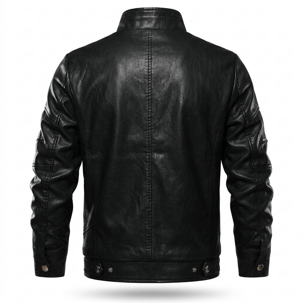 Allsaints Leather - Moton | Zip-Up Stand-Collar Leather Jacket Men