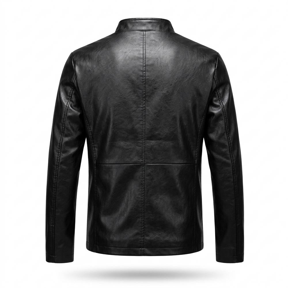 Allsaints Leather - Yotar | Zip-Up Stand-Collar Leather Jacket Men