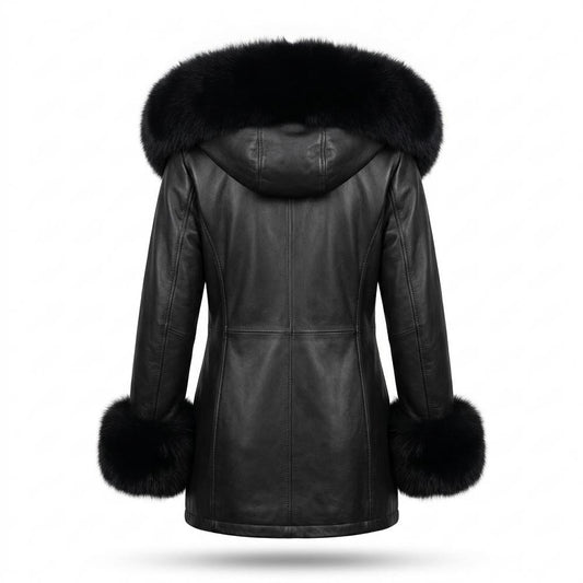 Allsaints Leather - Lymir | Fur-Trimmed Hooded Coat Women