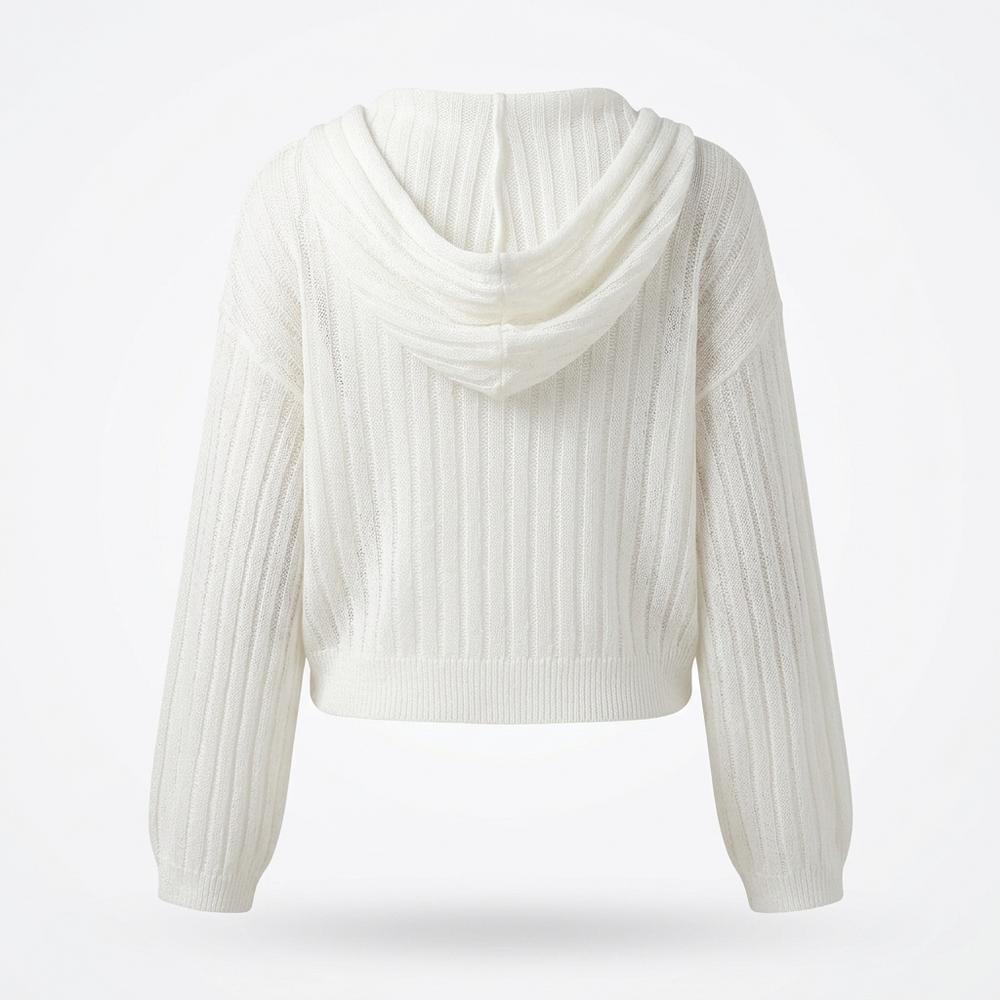 Allsaints Leather - Vaken | Zip-Up Rib-Knit Hoodie Women