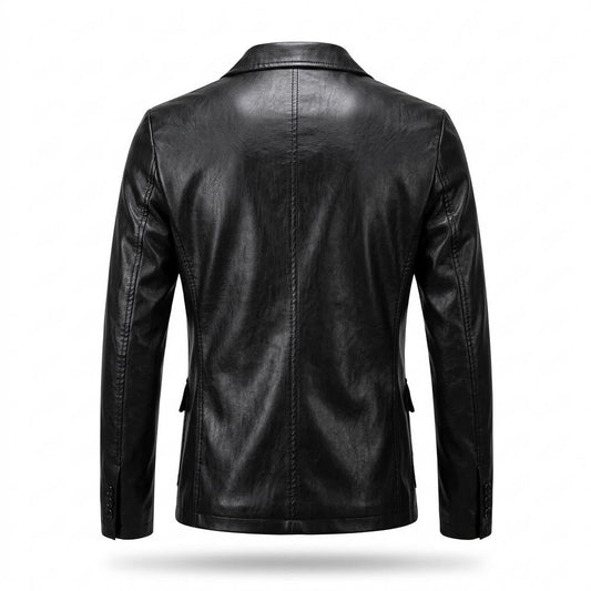 Allsaints Leather - Alsan | Faux-Leather Single-Breasted Blazer Men