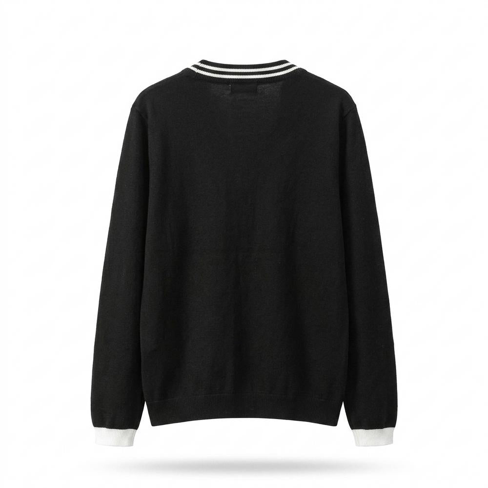 Allsaints Leather - Sosim | Striped-Trim Embroidered Knit Cardigan Women
