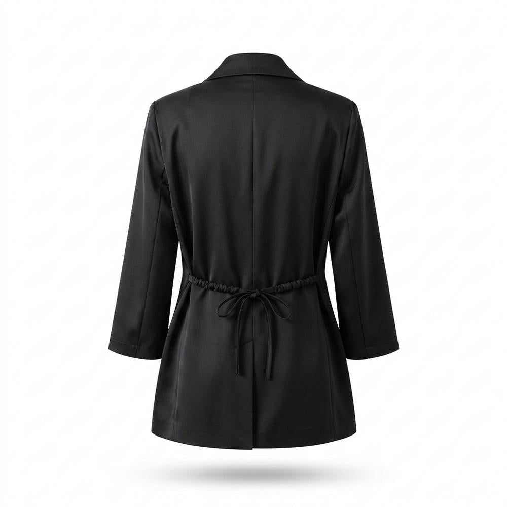 Allsaints Leather - Arsel | Drawstring Waist Satin Finish Blazer Women