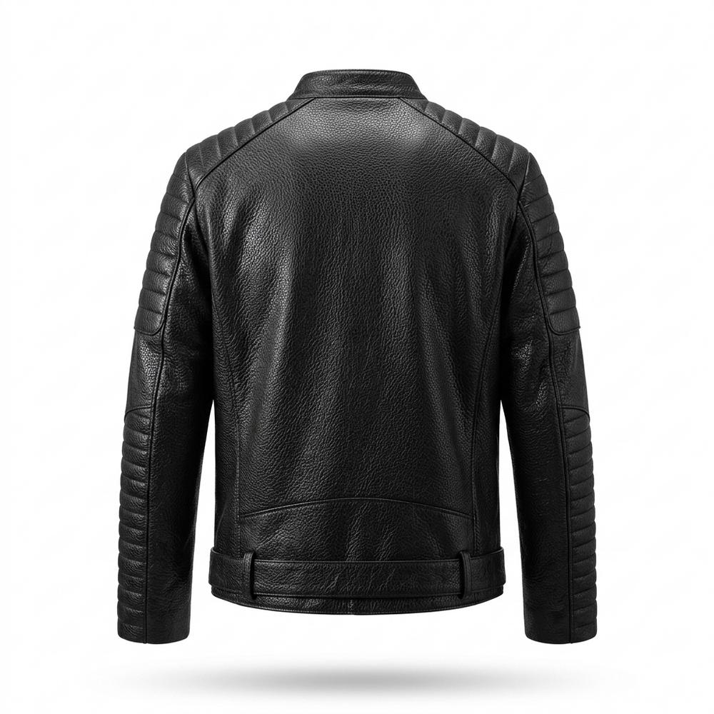 Allsaints Leather - Zesin | Grained Quilted Leather Jacket Men