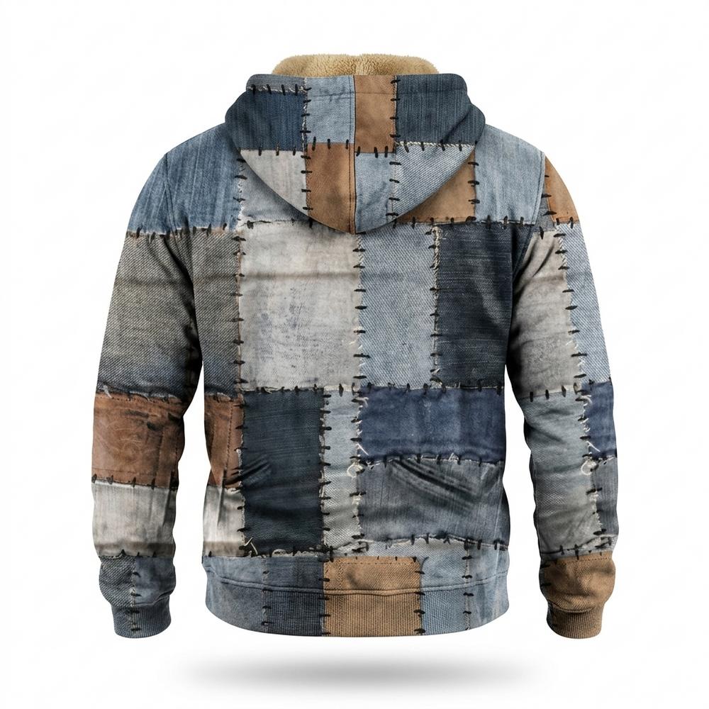 Allsaints Leather - Venav | Patchwork Fleece-Lined Jacket Men