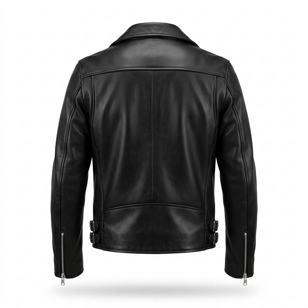 Allsaints Leather - Elmin | Asymmetrical Zippered Leather Jacket Men