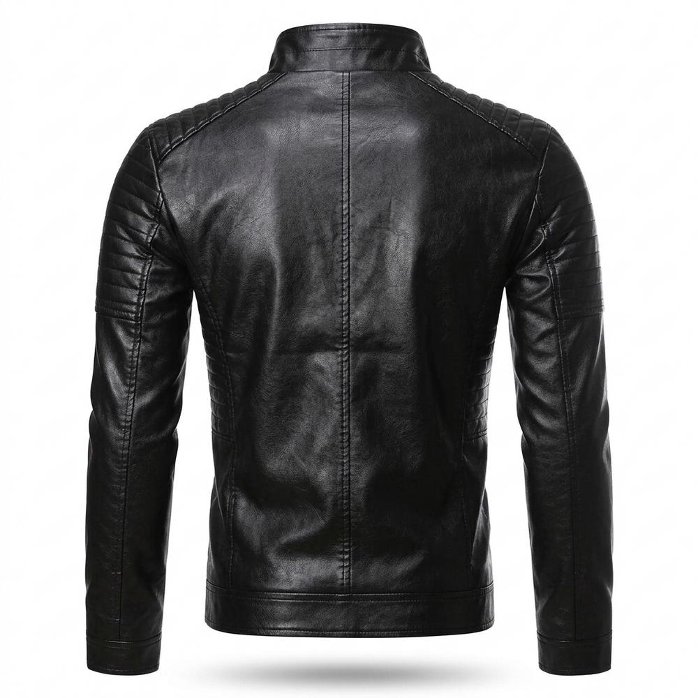 Allsaints Leather - Almir | Quilted Stand-Collar Leather Jacket Men