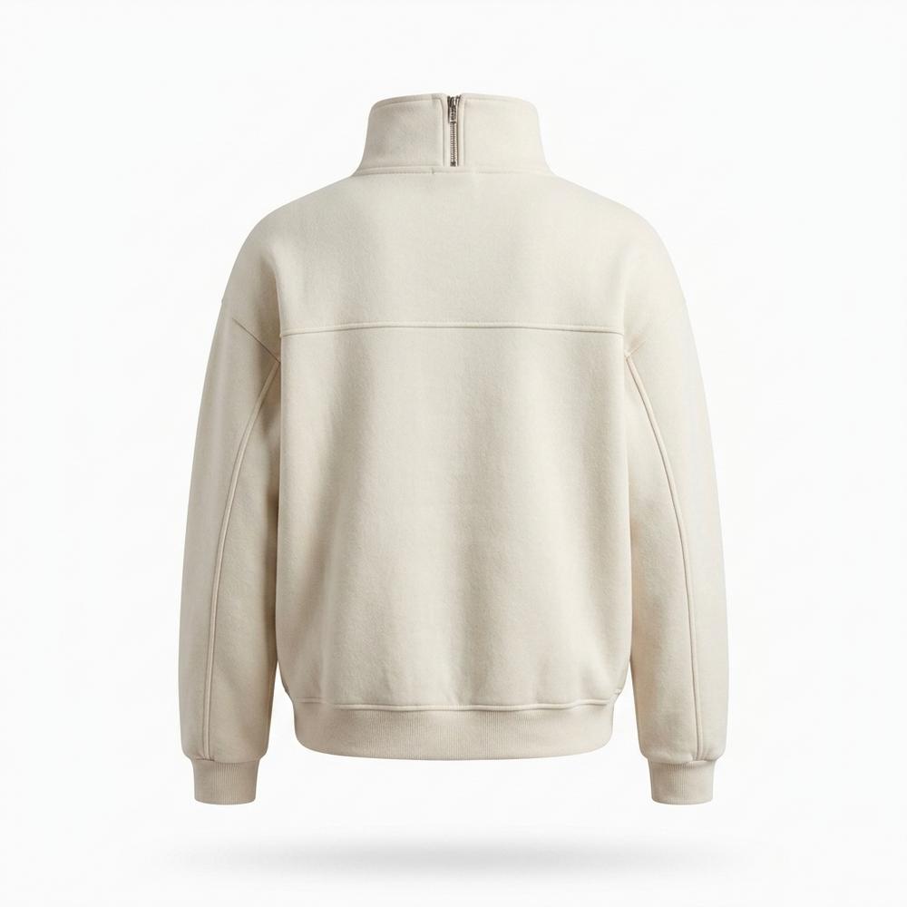 Allsaints Leather - Yotor | Quarter-Zip High-Neck Sweatshirt Unisex