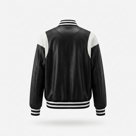Allsaints Leather - Lavin | Two-Tone Snap-Button Jacket Unisex