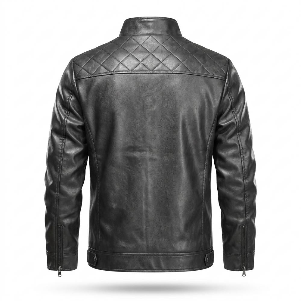 Allsaints Leather - Aomon | Quilted Zippered Leather Jacket Men