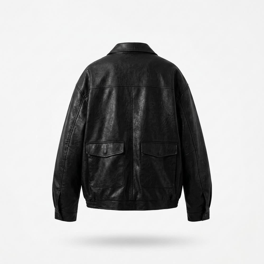 Allsaints Leather - Tamor | Zip-Up Flap-Pocket Leather Jacket Unisex
