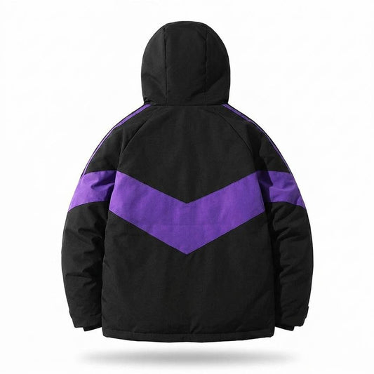 Allsaints Leather - Mahet | Hooded Color-Block Jacket Unisex