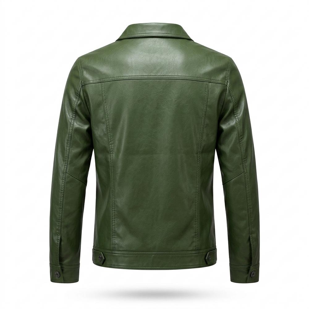 Allsaints Leather - Zalom | Button-Front Collared Leather Jacket Men