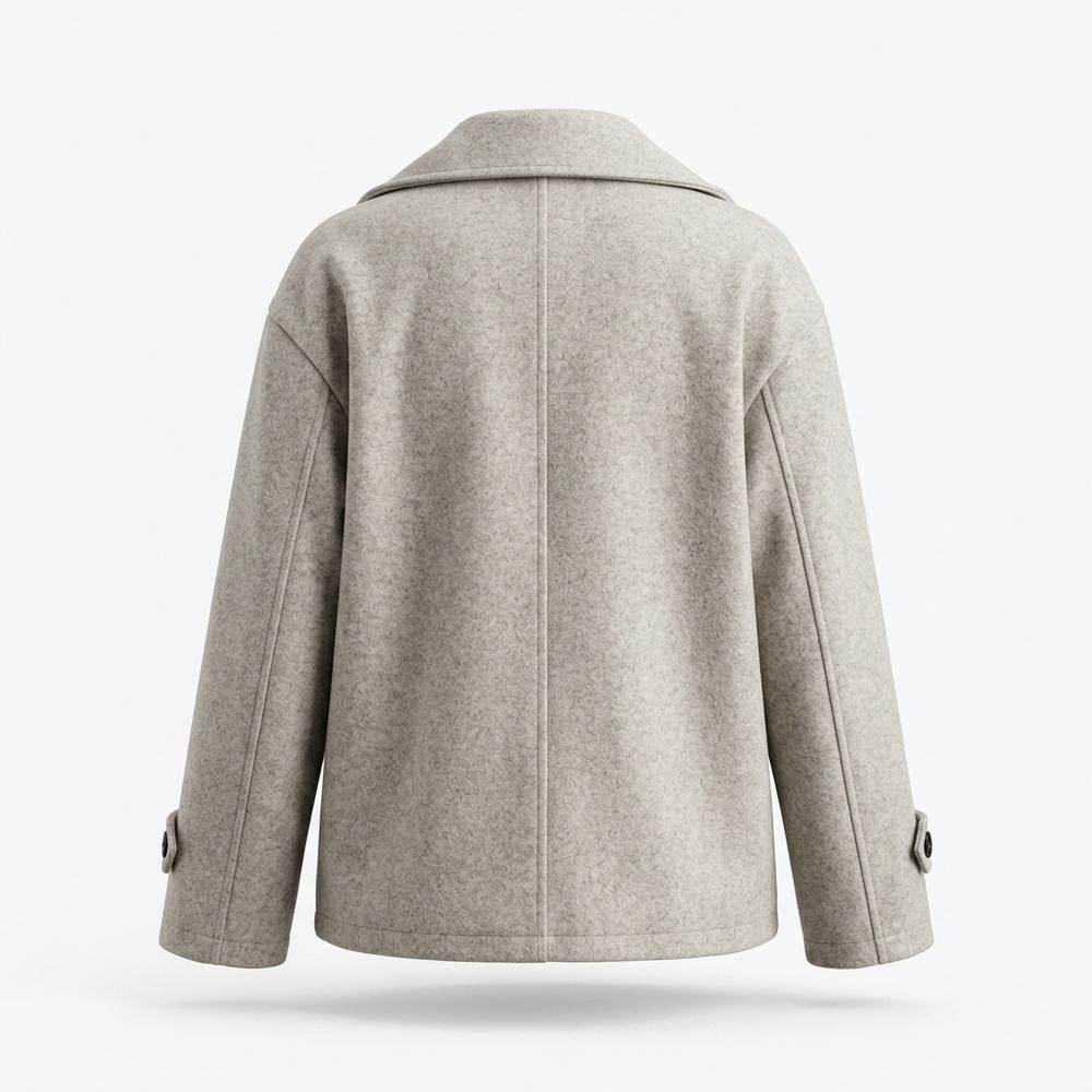 Allsaints Leather - Arzan | Double-Breasted Melange Coat Women