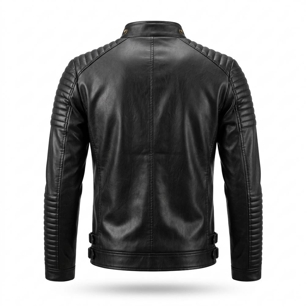 Allsaints Leather - Lytal | Quilted Zippered Leather Jacket Men
