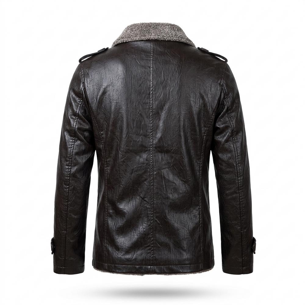 Allsaints Leather - Radan | Sherpa-Lined Button-Front Leather Jacket Men