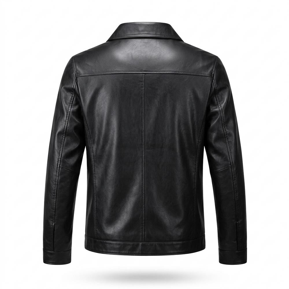 Allsaints Leather - Tavel | Zip-Up Collared Leather Jacket Men