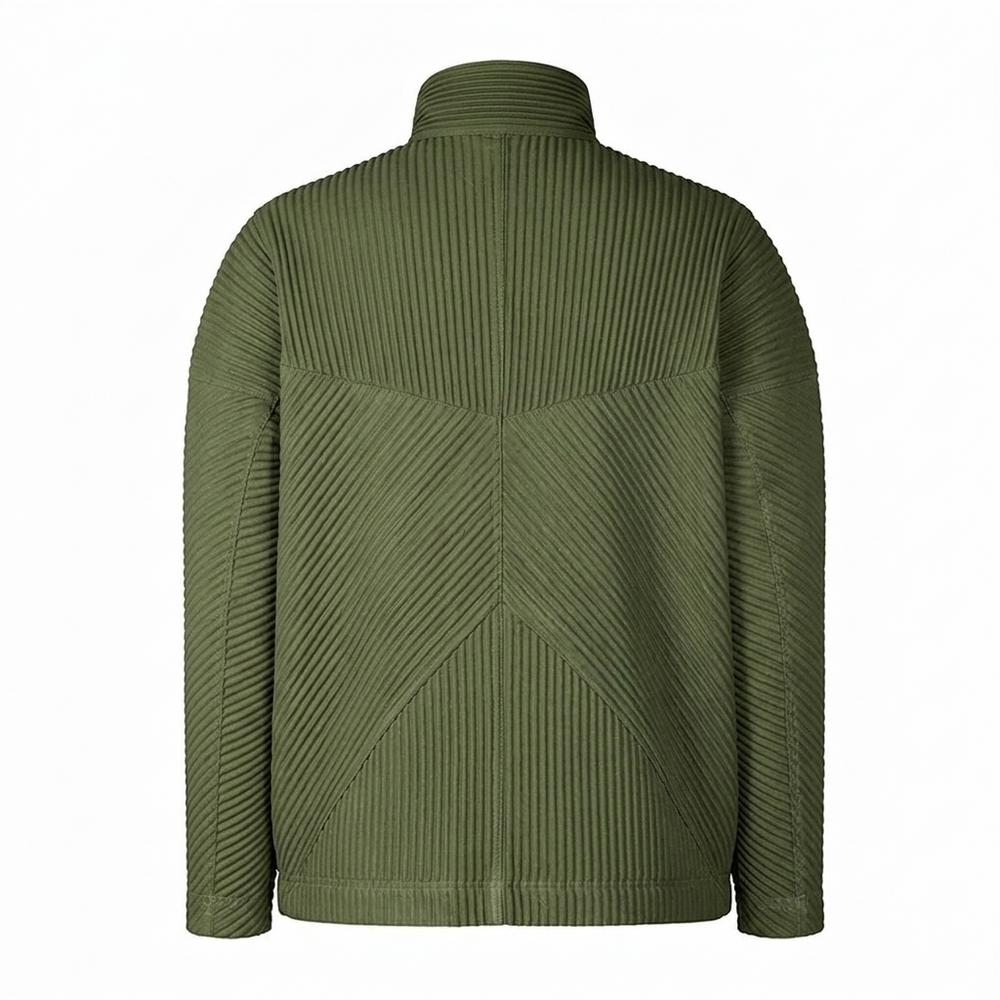 Allsaints Leather - Zamir | Pleated Button-Front Jacket Men