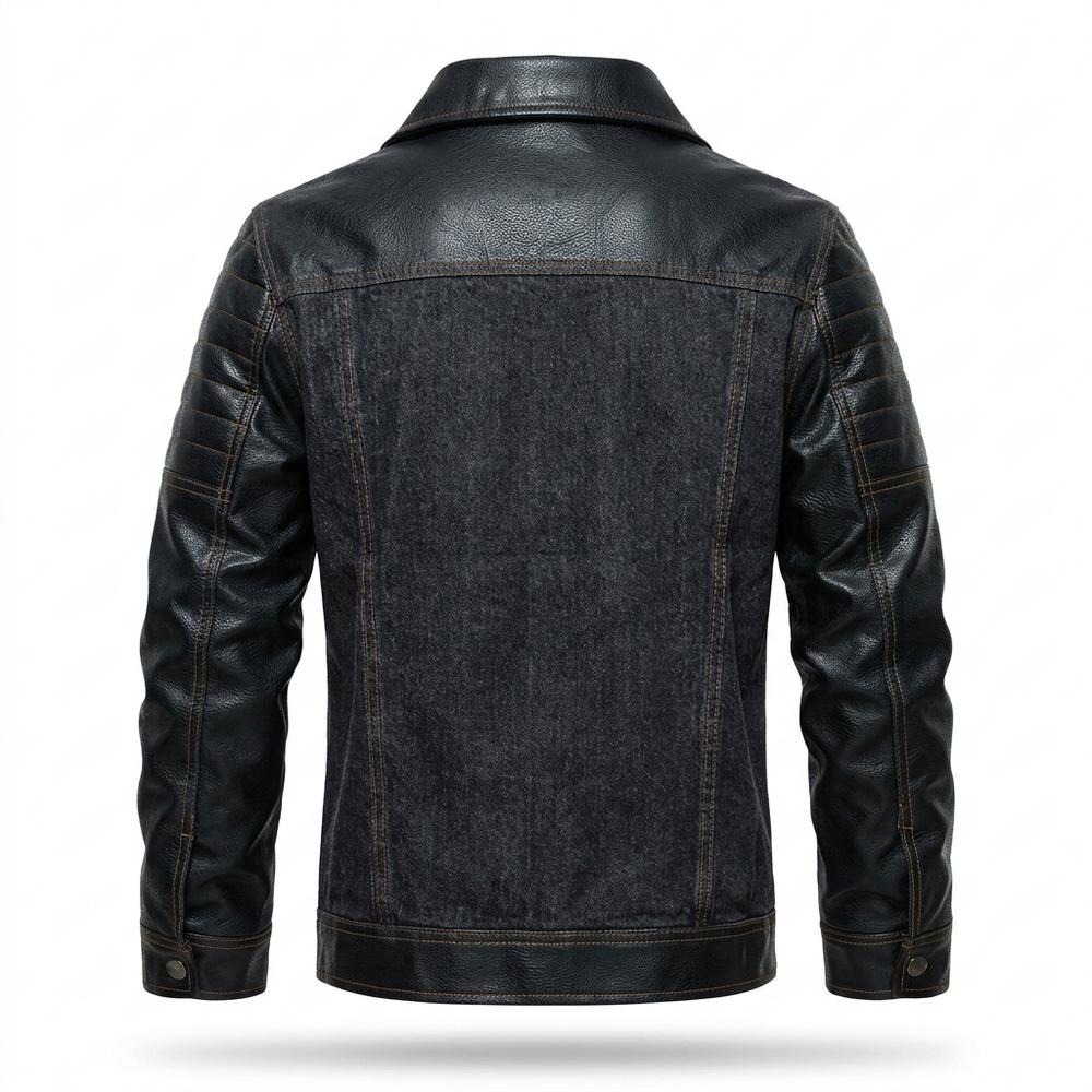 Allsaints Leather - Nimon | Mixed-Media Quilted-Sleeve Jacket Men