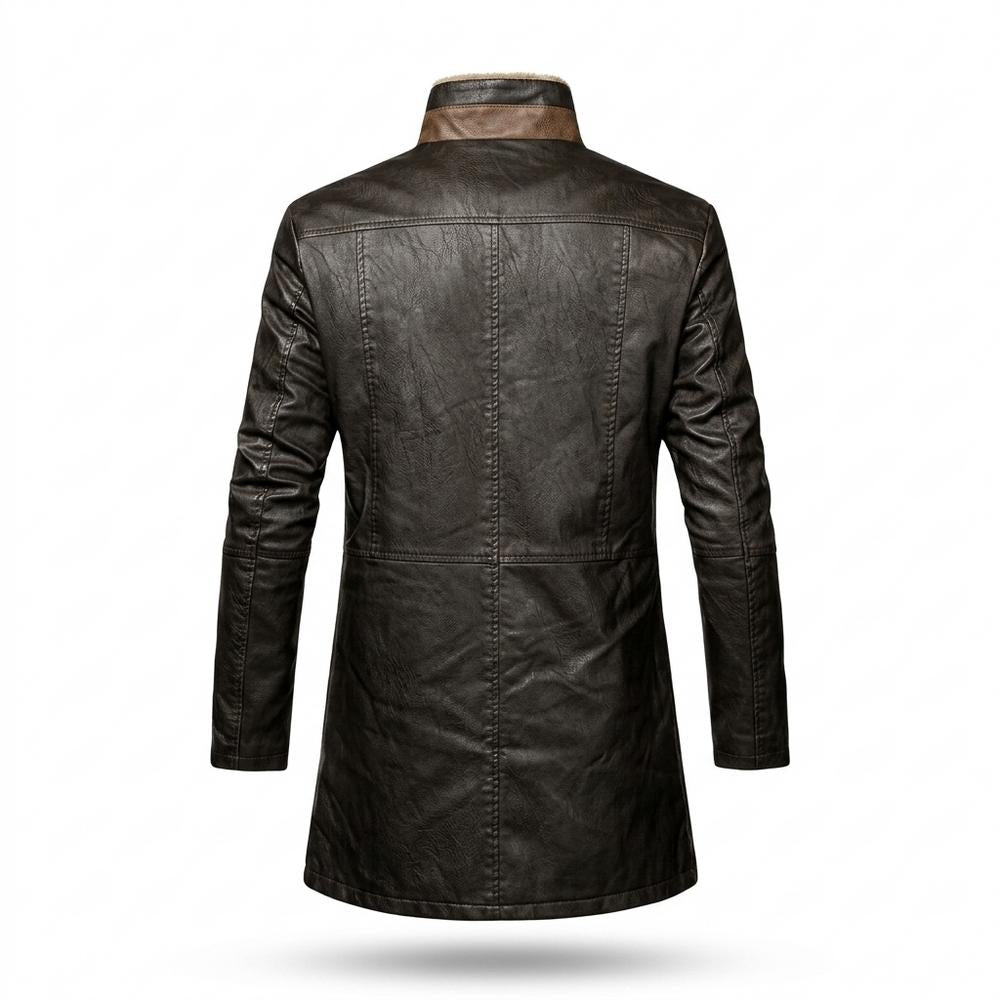 Allsaints Leather - Kemer | Lined Button-Up Coat Men