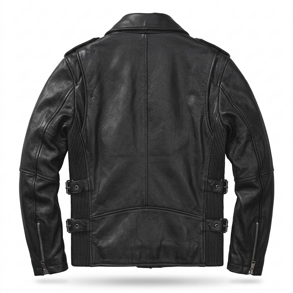 Allsaints Leather - Komid | Asymmetrical Belted Leather Jacket Men