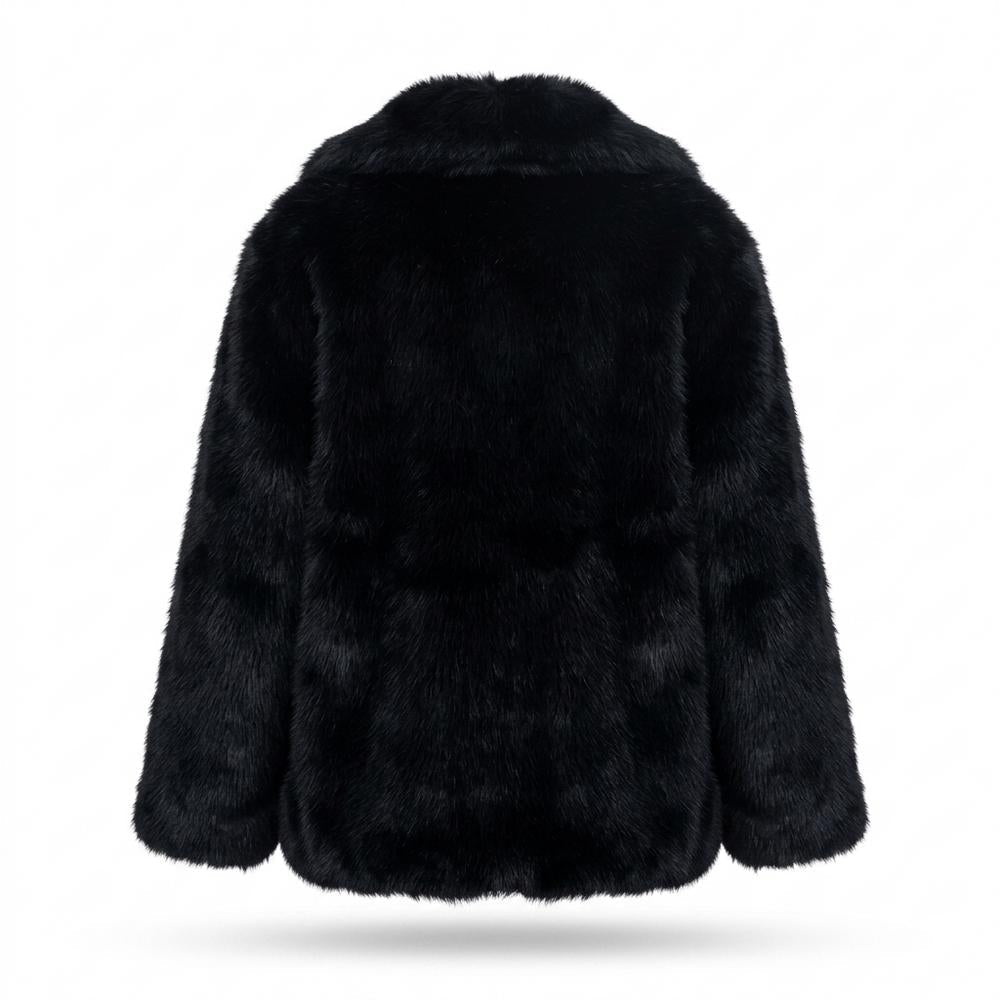 Allsaints Leather - Yoser | Faux Fur Notched Lapel Coat Women