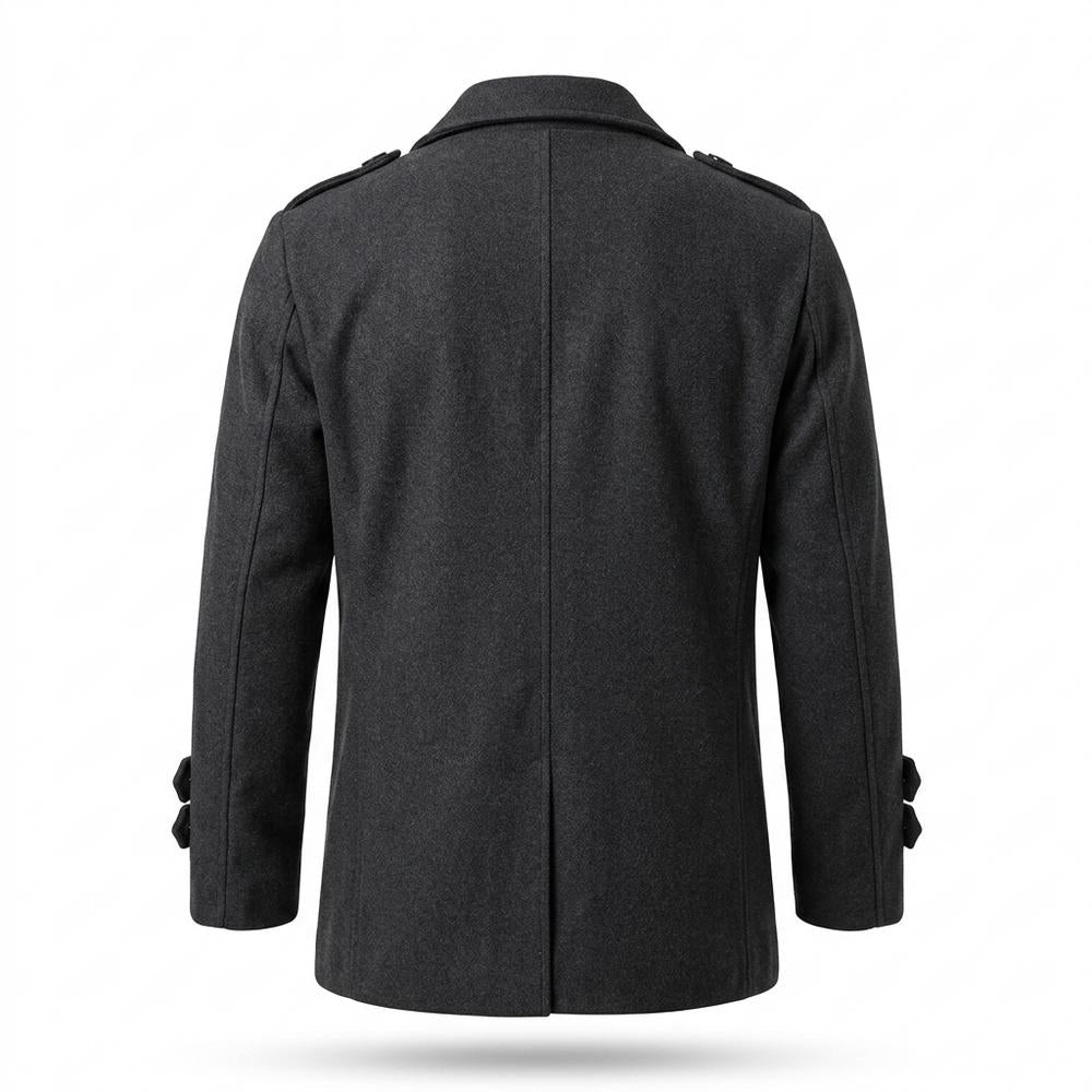 Allsaints Leather - Ramer | Double-Breasted Felted Coat Men