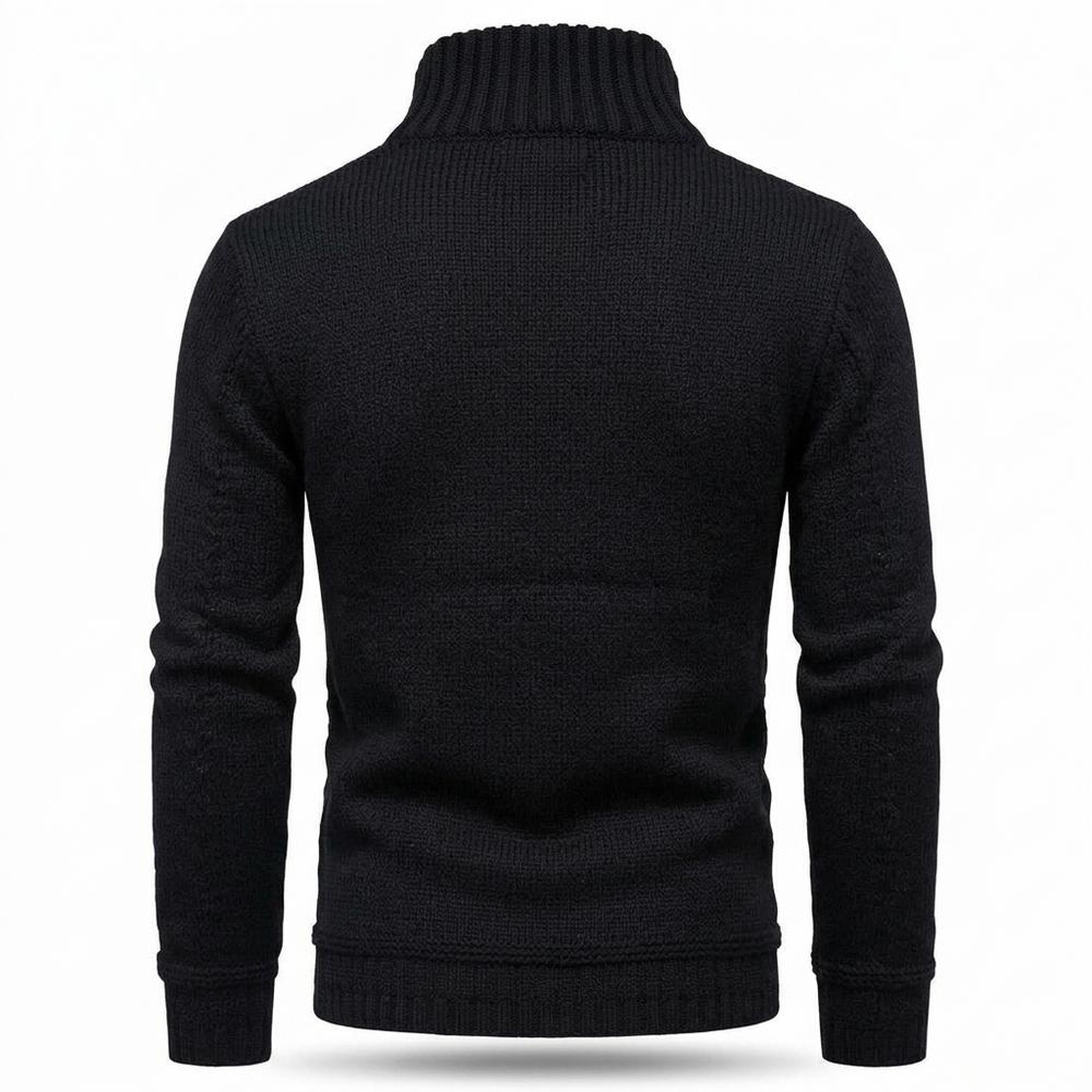 Allsaints Leather - Detar | Stand-Collar Button-Up Knit Cardigan Men