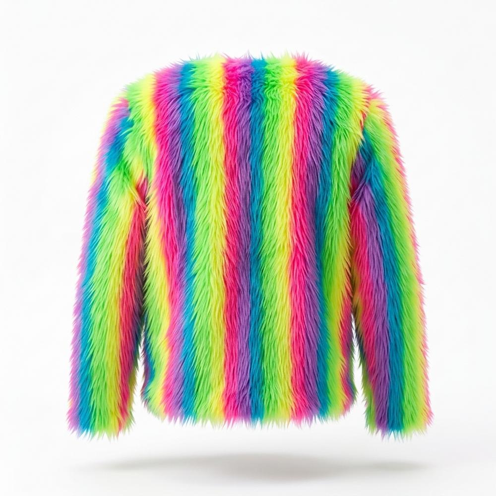 Allsaints Leather - Nisol | Faux Fur Striped Jacket Unisex
