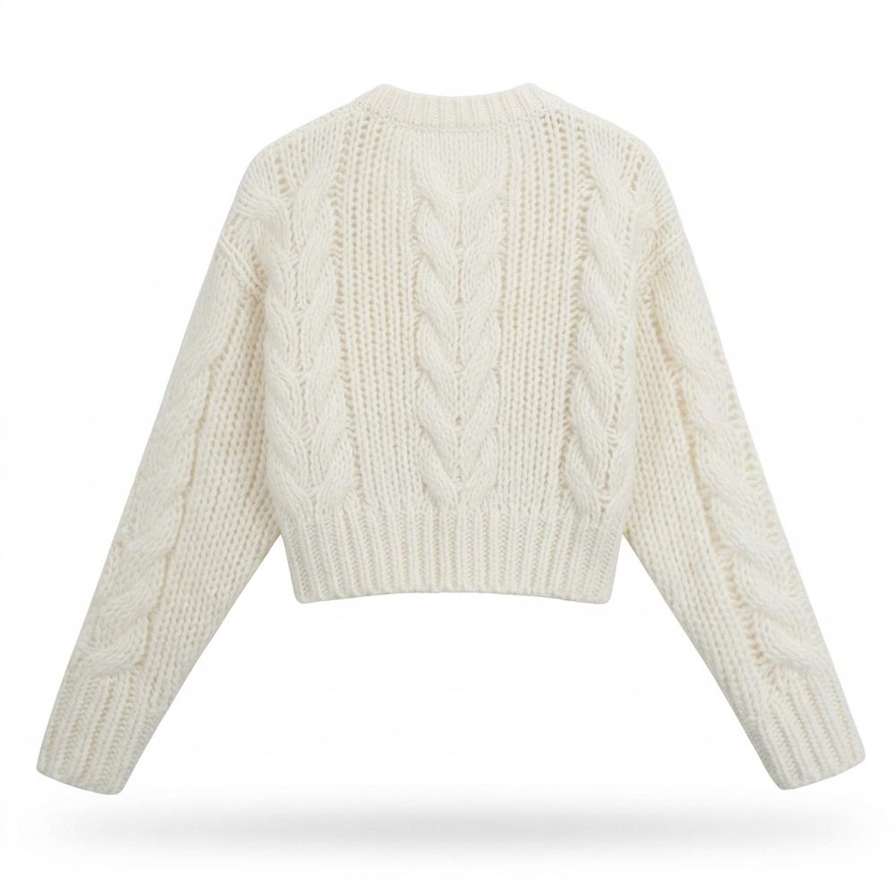Allsaints Leather - Arsol | Cable Knit Cropped Knit Cardigan Women