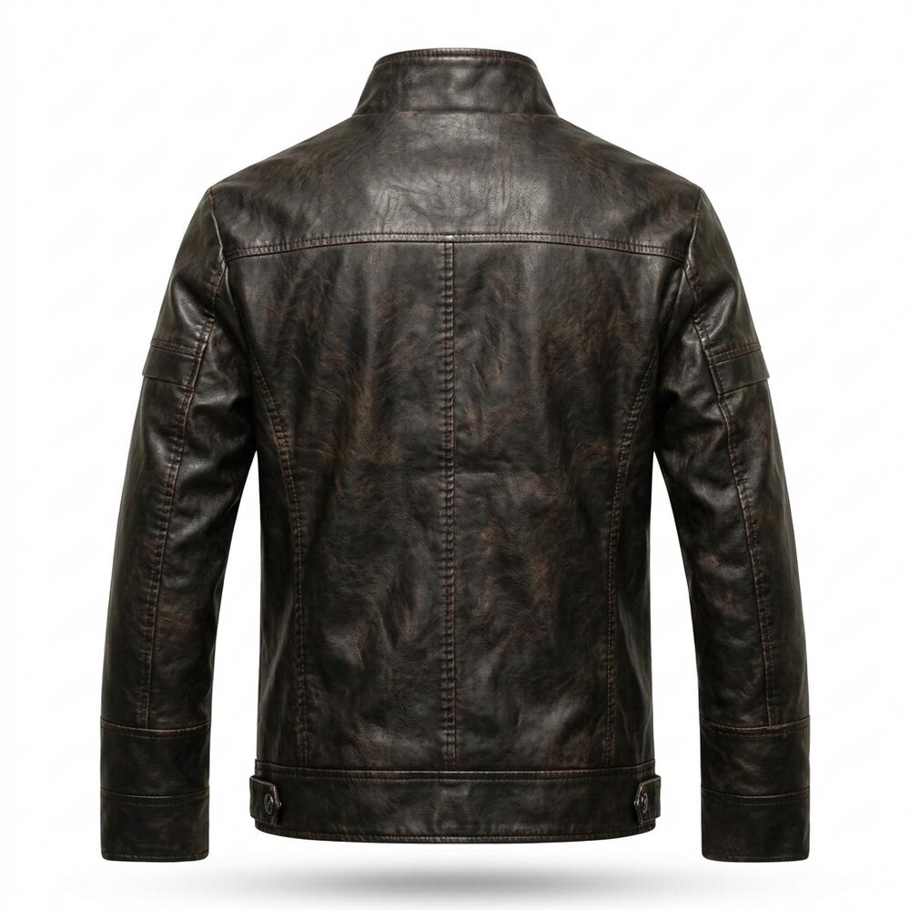 Allsaints Leather - Dabol | Washed Stand-Collar Leather Jacket Men