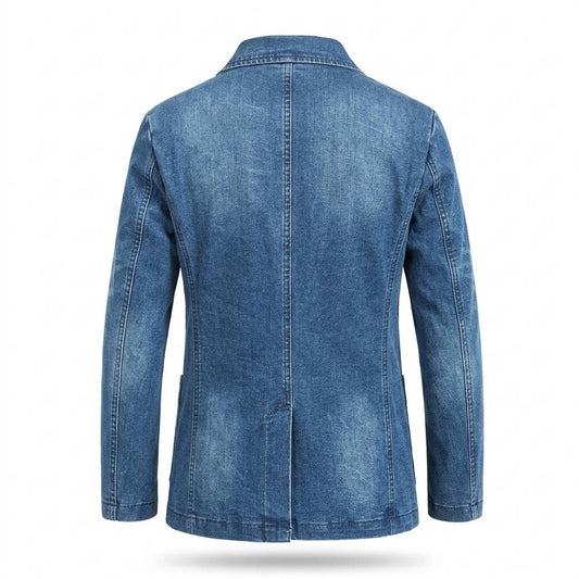 Allsaints Leather - Lunem | Denim Single-Breasted Blazer Men