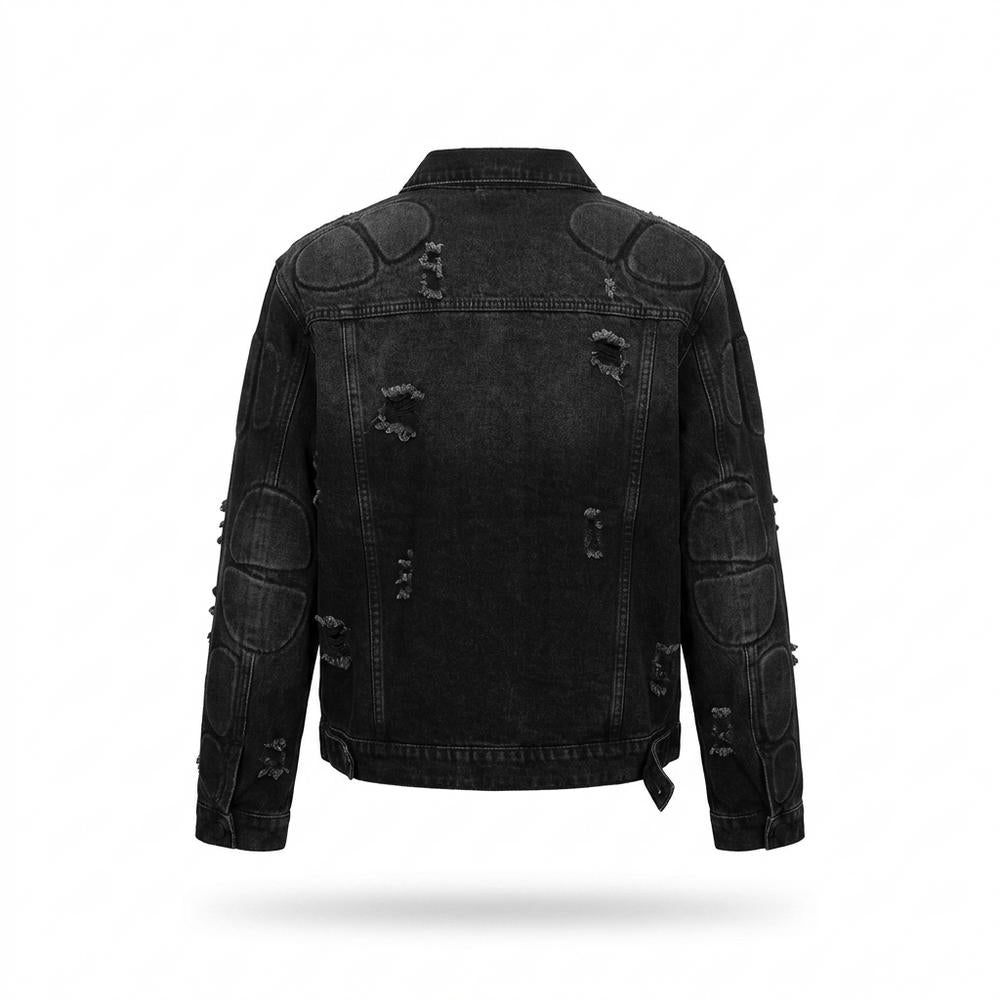 Allsaints Leather - Mirel | Padded Distressed Denim Jacket Unisex