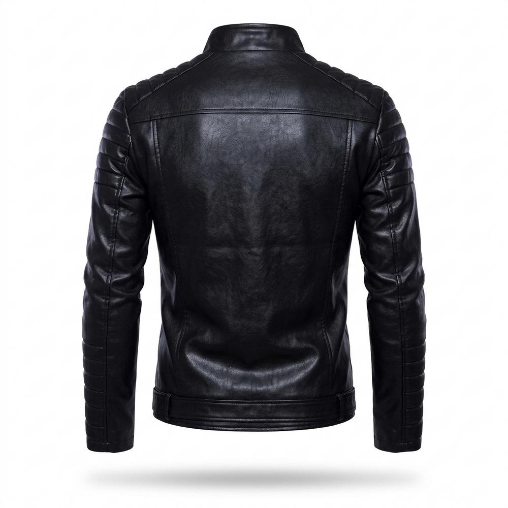 Allsaints Leather - Medur | Asymmetrical Quilted Leather Jacket Men