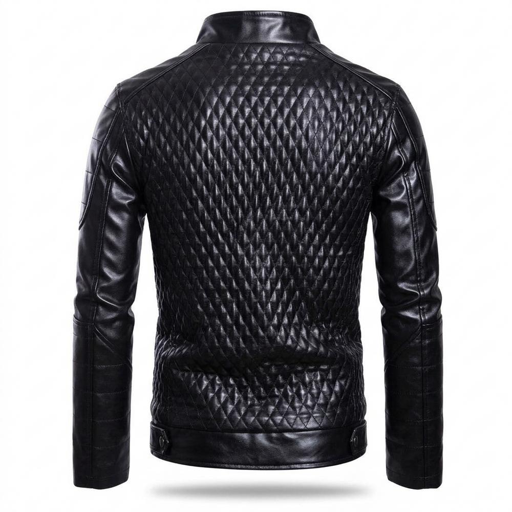 Allsaints Leather - Lifuk | Quilted Slim Fit Leather Jacket Men
