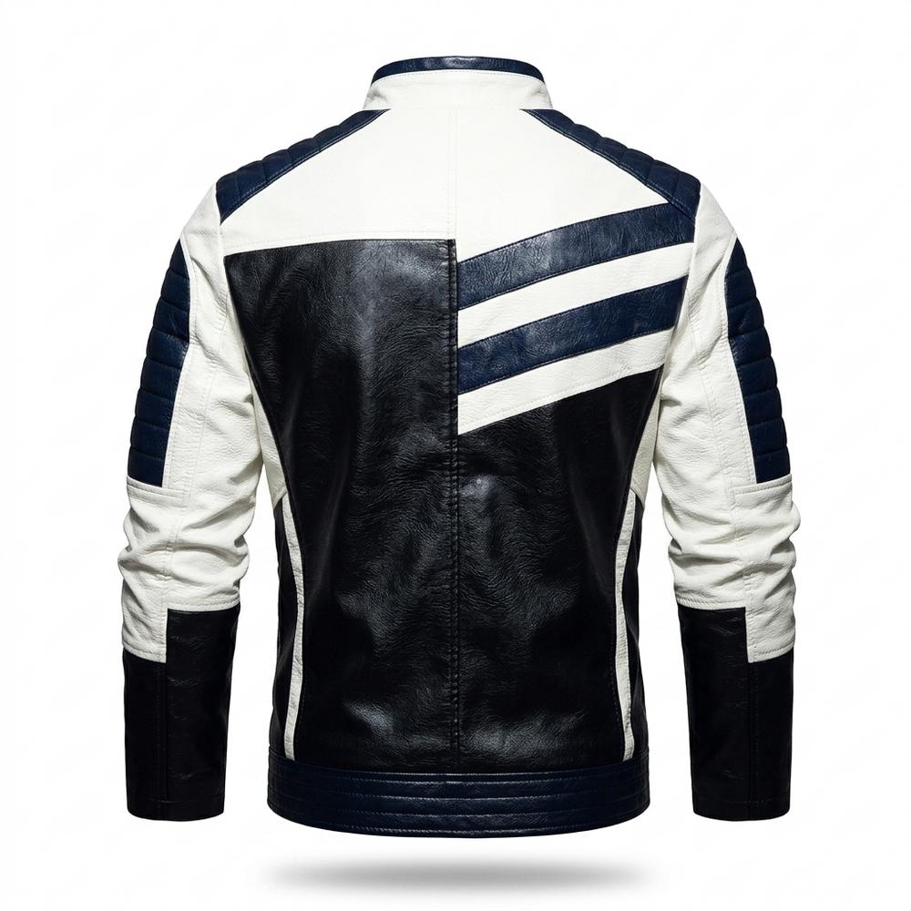 Allsaints Leather - Lyvel | Color-Block Quilted Leather Jacket Men