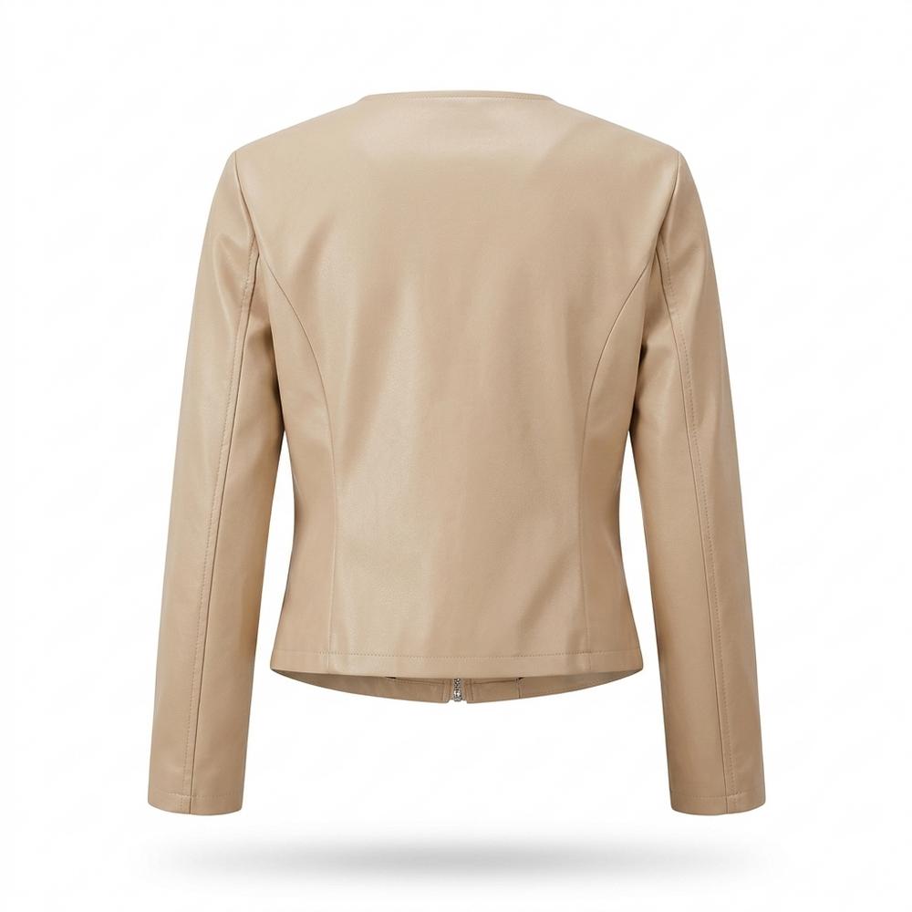 Allsaints Leather - Caral | Collarless Fitted Leather Jacket Women