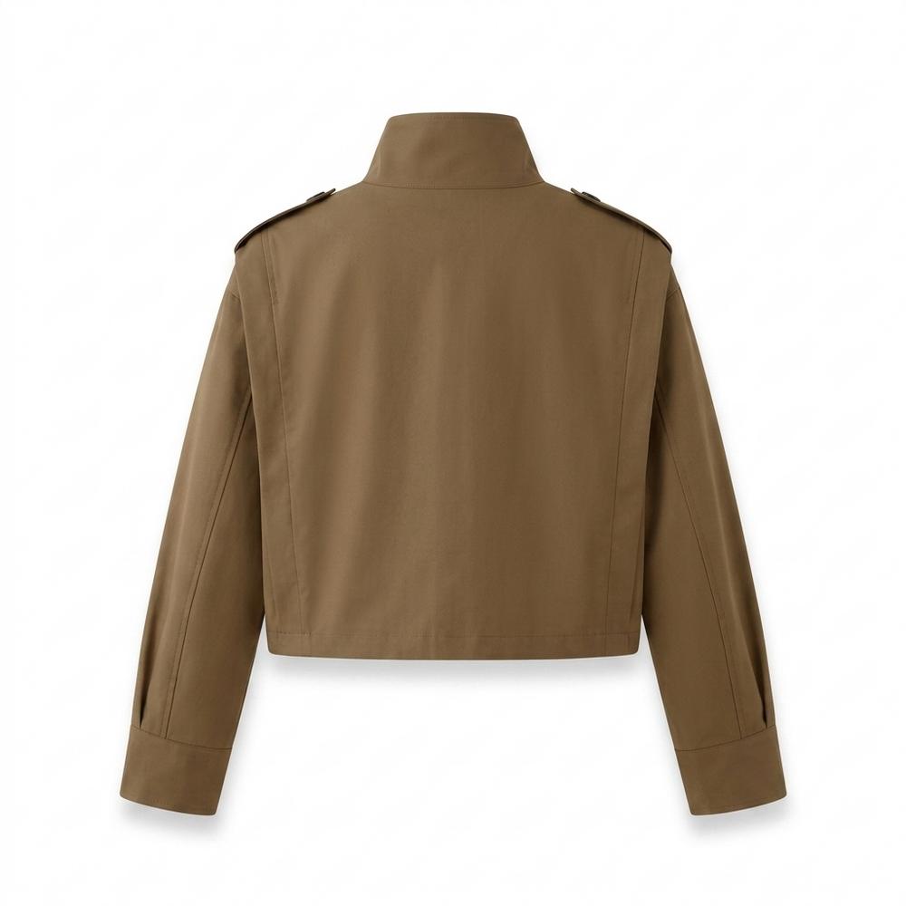 Allsaints Leather - Covar | High-Neck Cropped Jacket Women