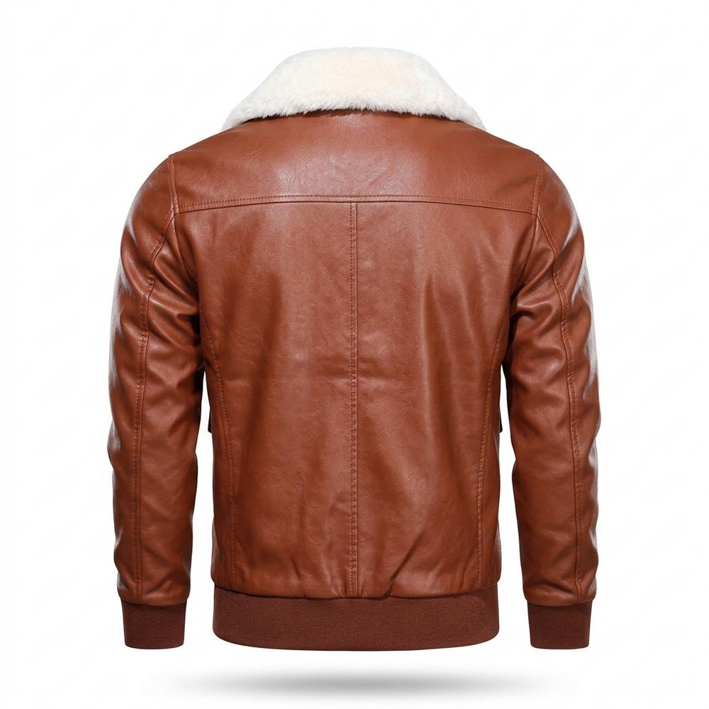 Allsaints Leather - Domav | Sherpa-Collared Lined Leather Jacket Men
