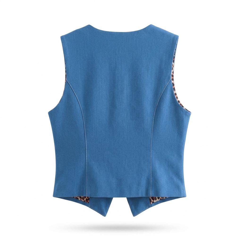 Allsaints Leather - Roral | Fitted Lined Vest Women