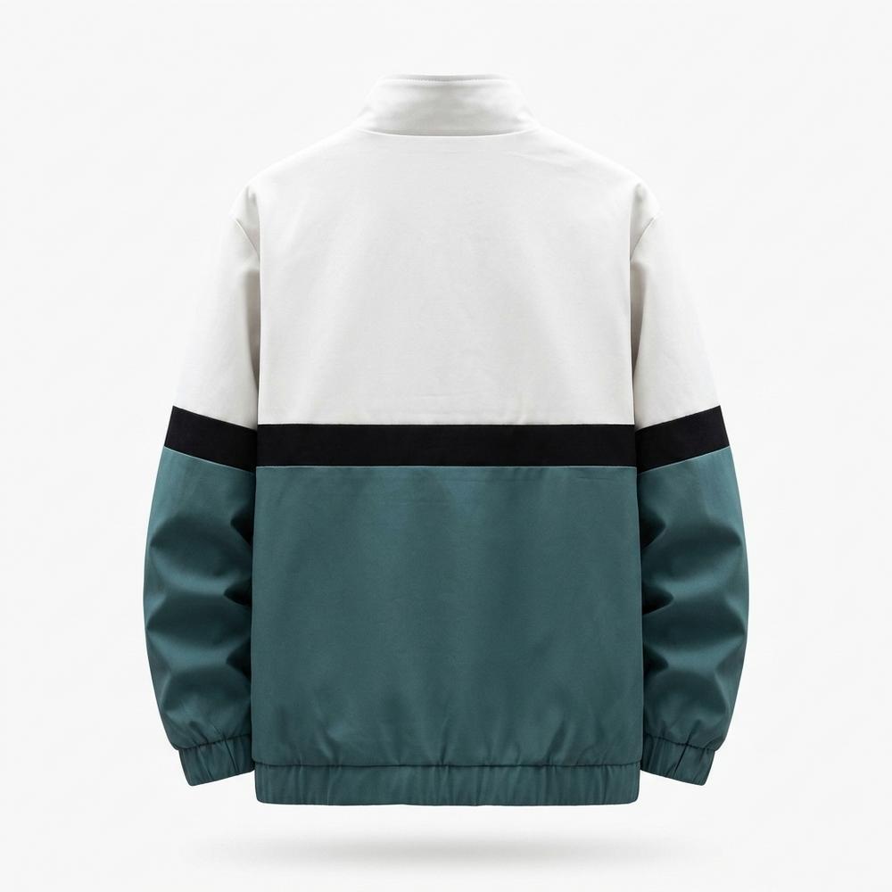 Allsaints Leather - Yufot | Color-Block Zip-Up Jacket Men