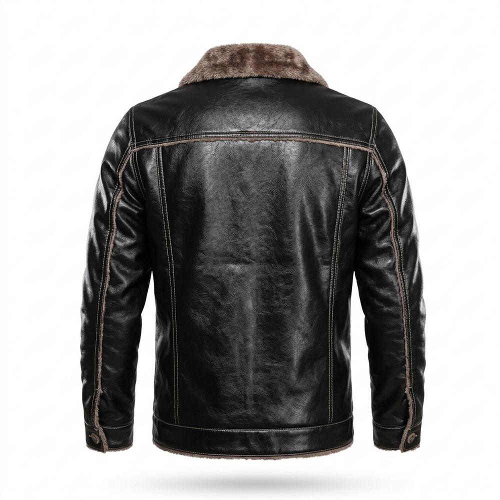 Allsaints Leather - Luzer | Sherpa-Lined Button-Front Leather Jacket Men