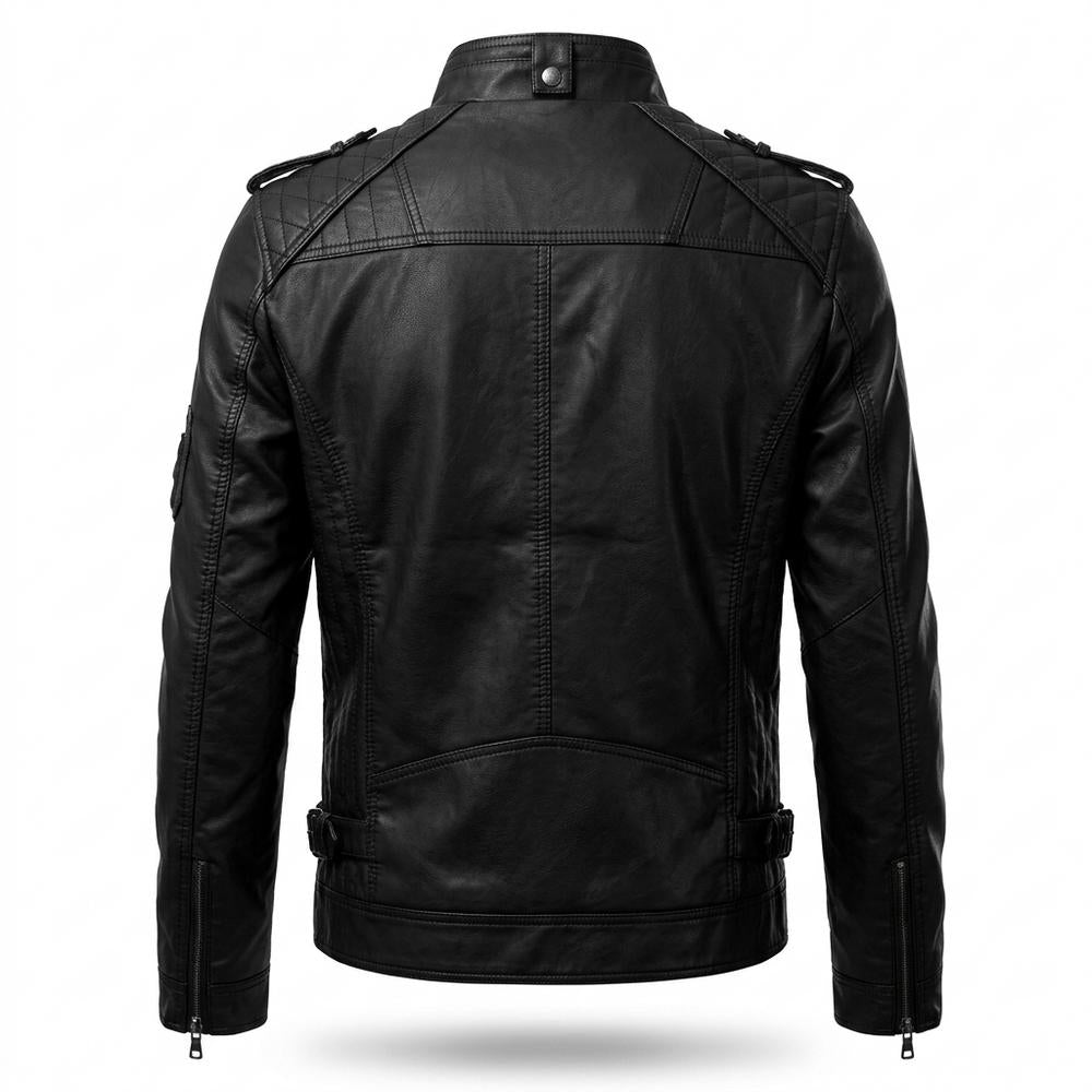 Allsaints Leather - Eedak | Quilted Multi-Pocket Leather Jacket Men