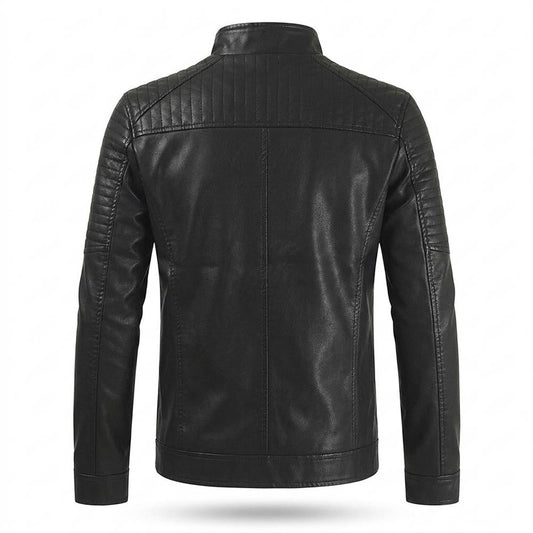 Allsaints Leather - Mehen | Zippered Quilted Leather Jacket Men