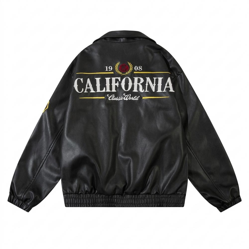 Allsaints Leather - Zavar | Embroidered Oversized Leather Jacket Unisex